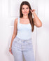 Basic tank top light blue