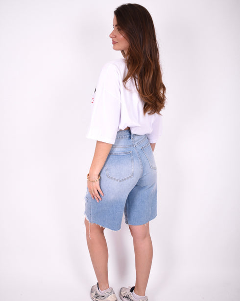 ripped stretch jort vintage blue 2.0