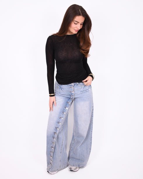 super soft cashmere top black