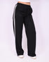 jacky striped pants black