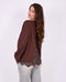 Lace split longsleeve brown