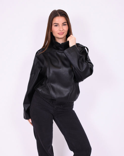 urban leather jacket black