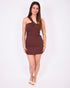 Linnen dress brown