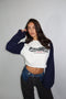 Priority focus Cropped longsleeve navy pre-order 29/8