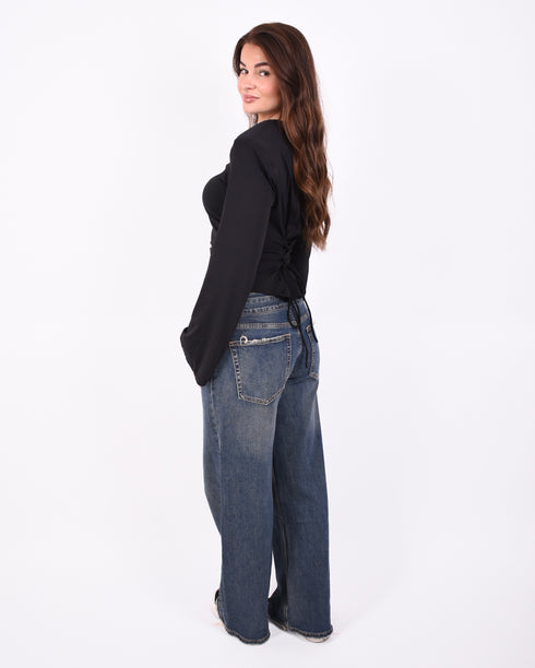 Snatch longsleeve top black