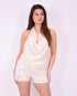 jazz sequin short beige