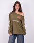 Off shoulder Longsleeve khaki