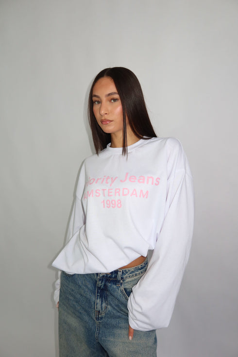 priority amsterdam longsleeve white/pink