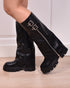 High Gabby biker boots black