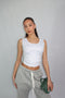 priority strass tank top white