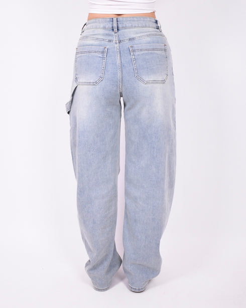 carpenter balloon stretch jeans blue