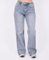gold detail stretch jeans blue