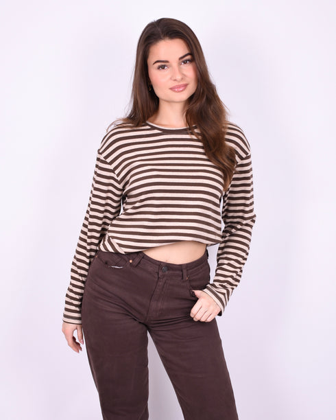 striped longsleeve beige/brown