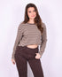 striped longsleeve beige/brown
