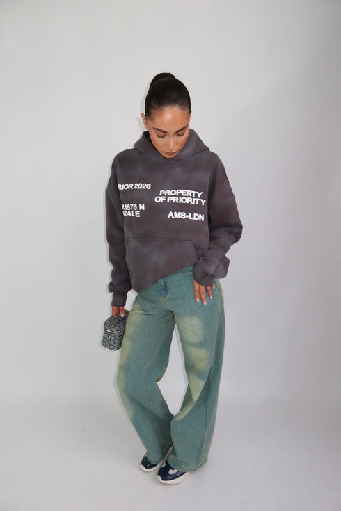 priority AMS-LDN hoodie grey