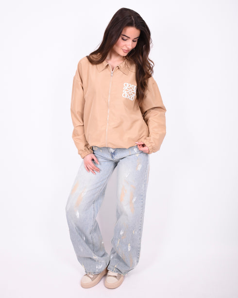 Paint wide leg jeans