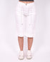 stretch jort white