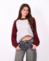Raglan knit sweater Bordeaux