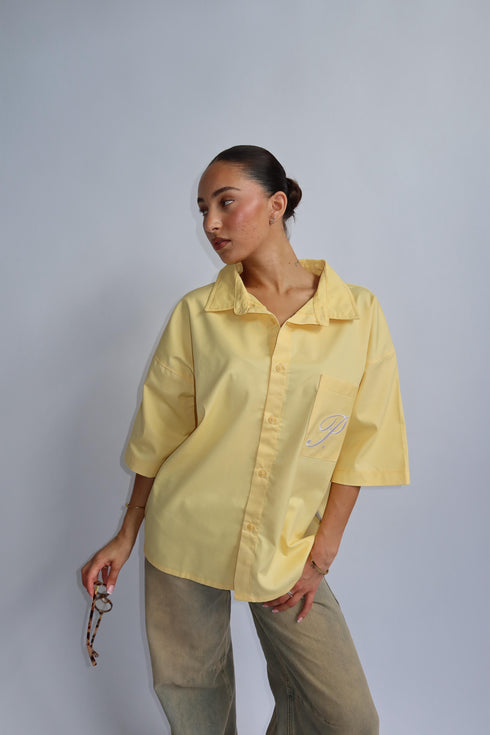 Priority boxy fit blouse yellow