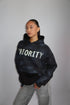 priority tape hoodie washed black