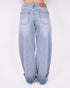 folded studs jeans