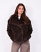faux fur coat brown
