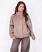 Suede bomber jacket taupe