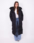 maxi puffer coat black