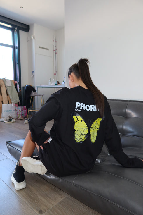 Butterfly long sleeve black/yellow