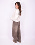 button knit sweater beige