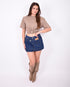 loé denim skirt dark blue