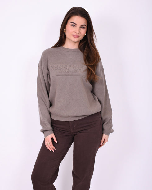 Redefined knit sweater taupe
