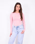 basic long sleeve top pink