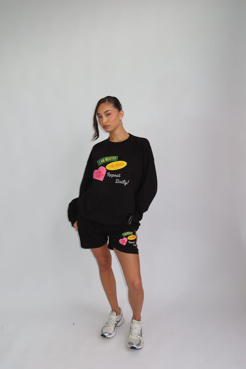 priority loved two piece black