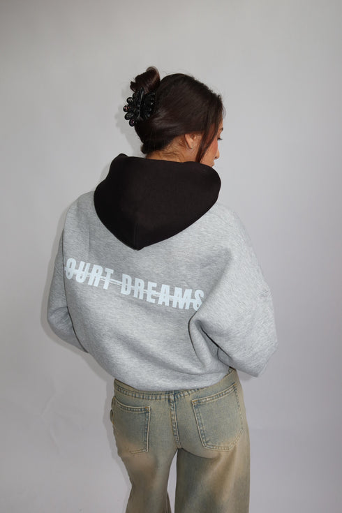 Priority court dreams hoodie light grey