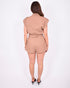 Angie linnen playsuit terracotta