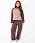 Avery Contrast Tracksuit Brown