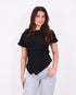 ivana draped top black