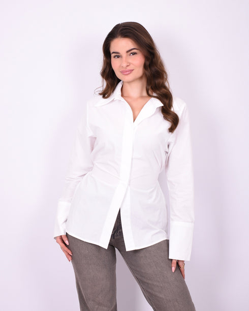 Tie back blouse white