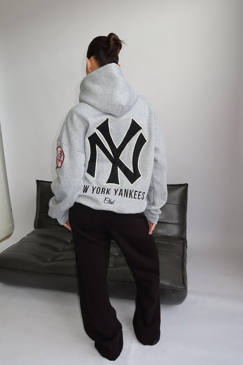 priority yankee hoodie light grey