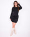 Draped Bodycon dress black
