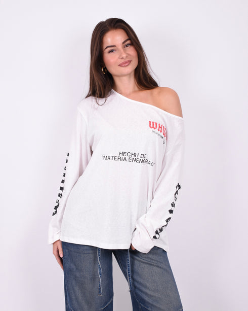 Off shoulder Longsleeve white