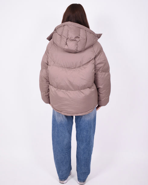 puffer coat taupe