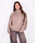 Suede bomber jacket taupe