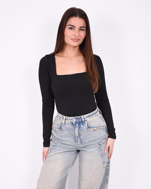 Square neck body Black