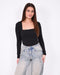 Square neck body Black