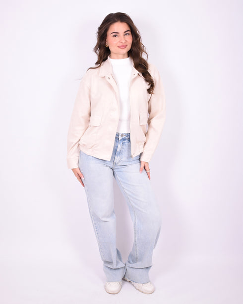 sienna suede jacket creme