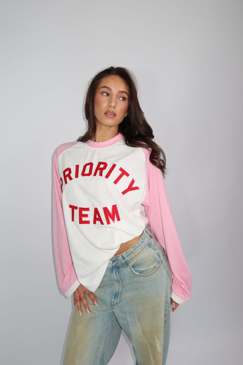 Priority team longsleeve pink