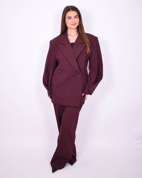 stretch pantalon bordeaux