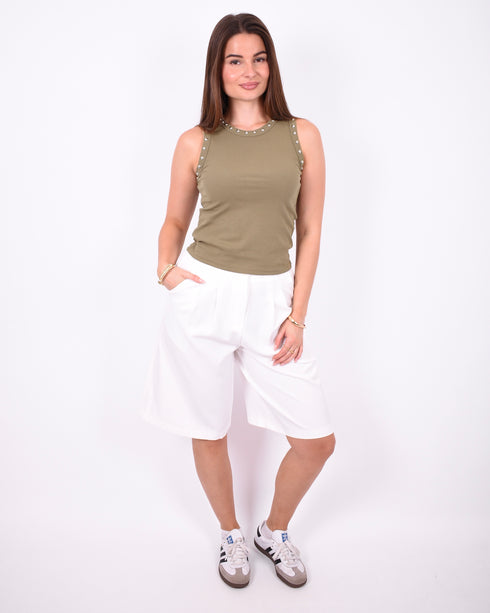 studs tank top kaki